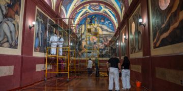 Especialistas del INBAL restauran la Capilla Riveriana de la Universidad Autónoma Chapingo