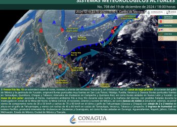 El frente frío 15 continuará provocando temperaturas muy bajas