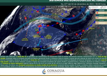 El frente frío 12 provocará lluvias en la mayor parte del país