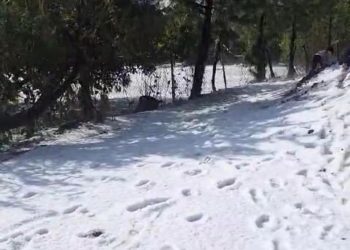 Sorprende granizada a habitantes de Michoacán