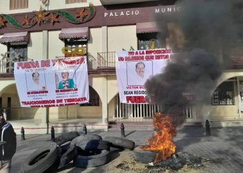 Protestas en Temoaya contra imposición de ediles fuereños