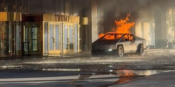 El vehículo que explotó en Las Vegas iba cargado de cilindros de gas, combustible y morteros