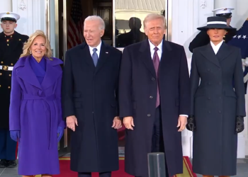 Donald Trump llega a la Casa Blanca antes de su juramento