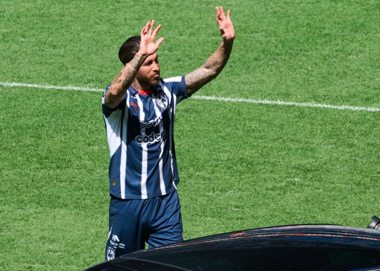 Sergio Ramos during the presentation of new reinforcements for the Monterrey Team as part of the Liga BBVA MX, Torneo Clausura 2025 at BBVA Bancomer Stadium, on February 09, 2025 in Monterrey, Nuevo Leon, Mexico.