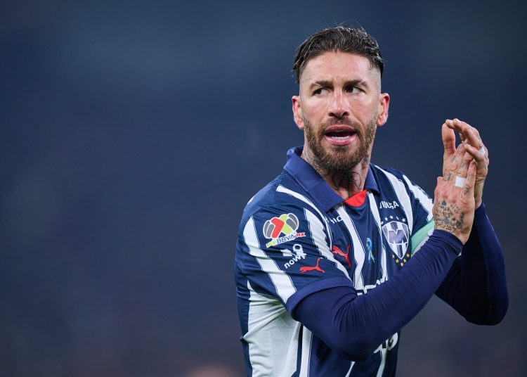 Sergio Ramos of Monterrey during the 8th round match between Monterrey and Atletico de San Luis as part of the Liga BBVA MX, Torneo Clausura 2025 at BBVA Bancomer Stadium, on February 22, 2025 in Monterrey, Nuevo Leon, Mexico.