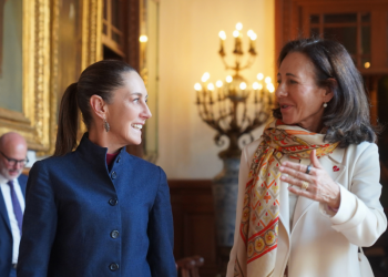 Sheinbaum se reúne con presidenta de Banco Santander y prevé “inversiones muy importantes”