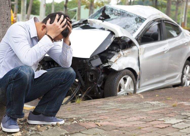 Upset driver After Traffic Accident