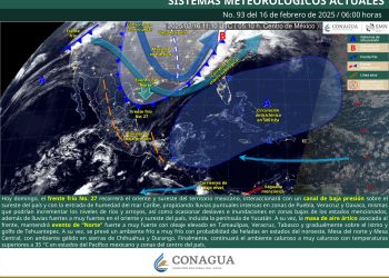 SMN prevé lluvias fuertes en el oriente y sureste del país
