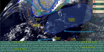 SMN prevé lluvias fuertes en el oriente y sureste del país