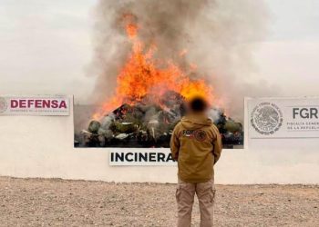 FGR incinera cerca de dos toneladas de narcóticos en Chihuahua