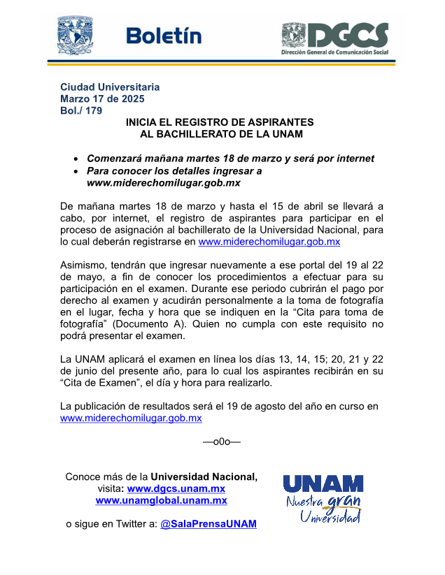 unam bachillerato