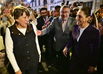 Delfina Gómez expresa respaldo a Sheinbaum por defensa del país