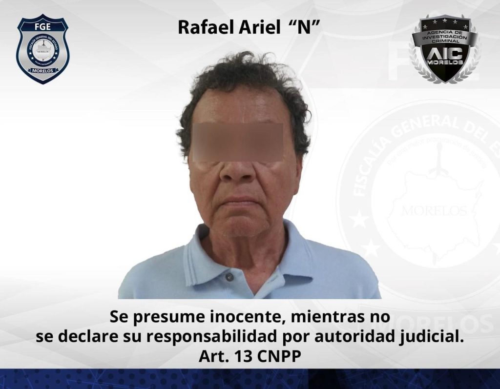 Psicólogo detenido por la Fiscalía de Morelos por presuntamente violar a una menor de edad 