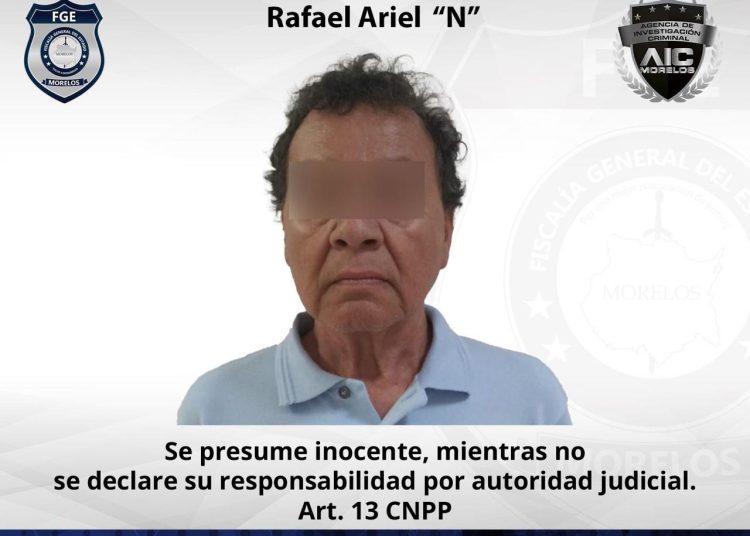 Hombre detenido por la fiscalía de morelos