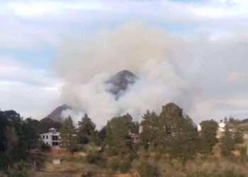 Emergencia por incendio en el parque nacional Los Mármoles en Zimapán, Hidalgo