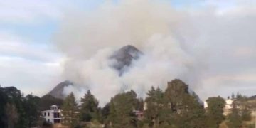 Emergencia por incendio en el parque nacional Los Mármoles en Zimapán, Hidalgo