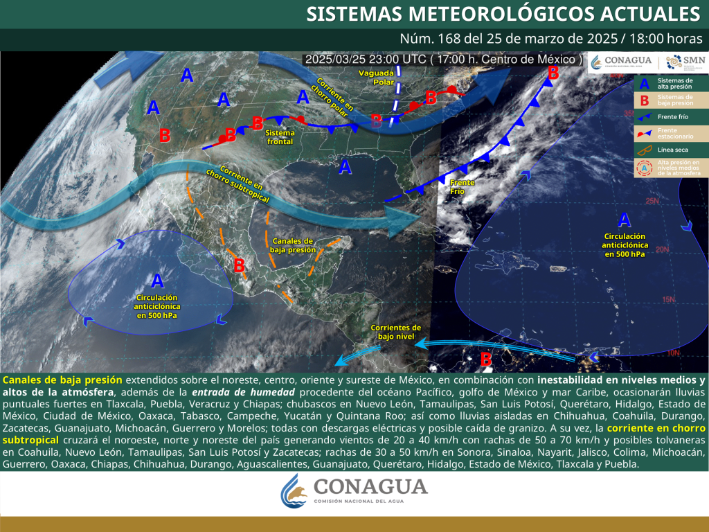 habrá lluvias intensas en la mayor parte del país