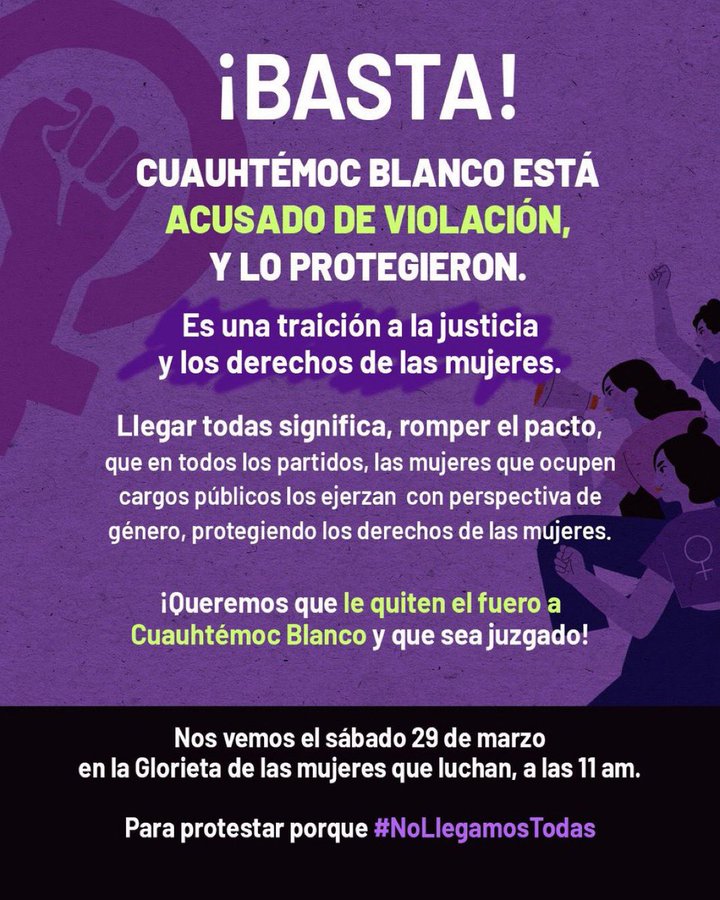Convocan a marcha para exigir desafuero de Cuauhtémoc Blanco