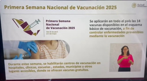 Primera semana nacional de vacunación 2025