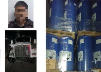 Aseguran 32 mil litros de metanfetamina líquida en Sonora