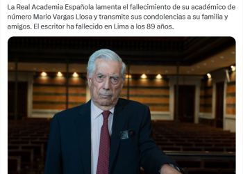 La Real Academia Española de luto por Vargas Llosa