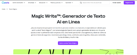 Magic Write de Canva
