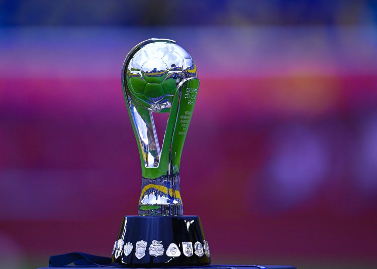 The Trophy of Champion during the final first leg match between America and Toluca as part of the Liga BBVA MX, Torneo Clausura 2025 at Ciudad de los Deportes Stadium on May 22, 2025 in Mexico City, Mexico.