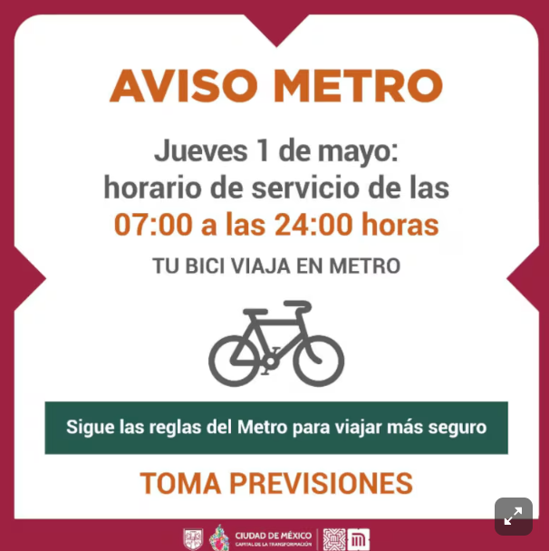 Horario especial en transporte este 1 de mayo