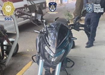 Sobrepuestas las placas de Querétaro en moto usada para ultimar a funcionarios de CDMX