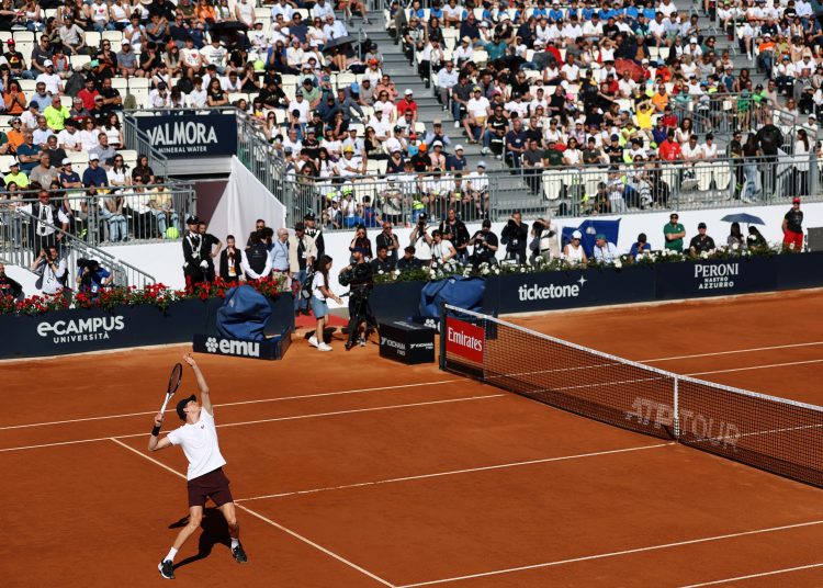 Práctica de Sinner  / Foto @InteBNLdItalia