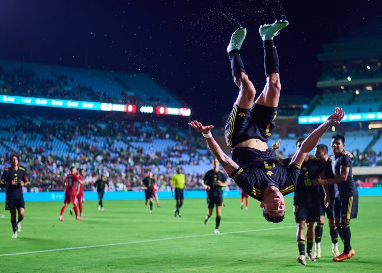 Orbelin Pineda celebrates his goal 1-0 of Mexico during the mach Mexican National Team (Mexico) and Turkey team as part to International friendly match at Kenan Memorial Stadium, on June 10, 2025 on Chapel Hill, North Carolina, United States.