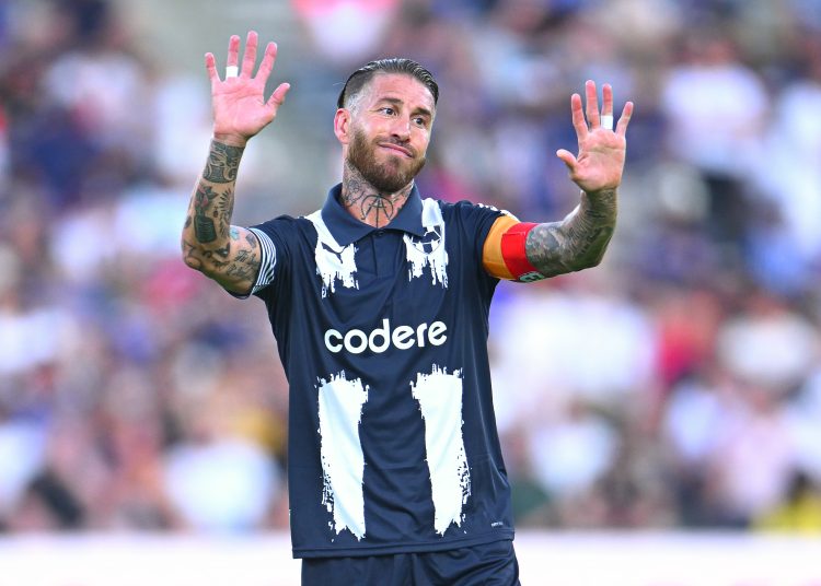 Sergio Ramos of Monterrey during the match between CF Monterrey and FC Internazionale Milano as part of Group E to 2025 FIFA Club World Cup, at Rose Bowl Stadium on June 17, 2025 in Pasadena, Los Angeles California, United States.