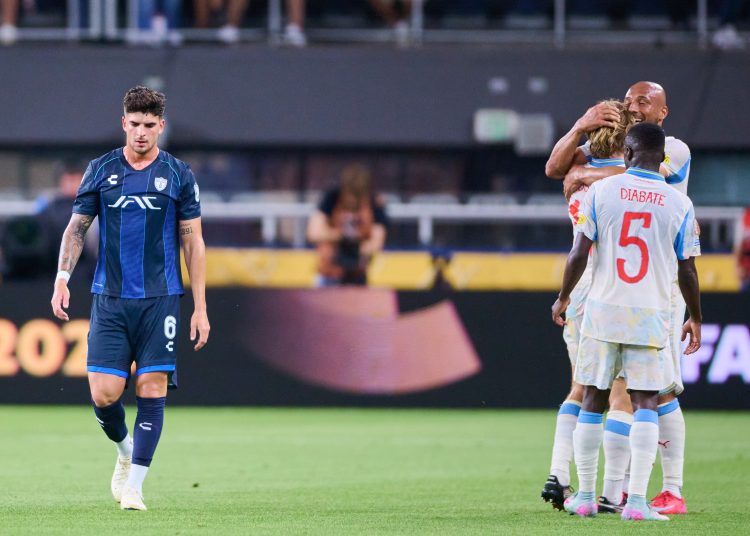 Santiago Homenckenko of Pachuca during the match between CF Pachuca and FC Salzburg as part of Group H to FIFA Club World Cup 2025 at TQL Stadium on June 18, 2025 in Cincinnati, Ohio, United States.