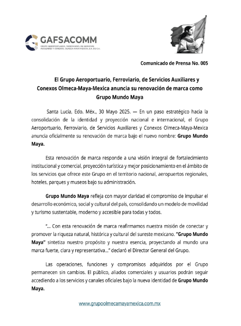 GAFSACOMM cambia de nombre a Grupo Mundo Maya