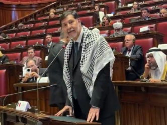 Defiende Fernández Noroña a Palestina ante crisis humanitaria