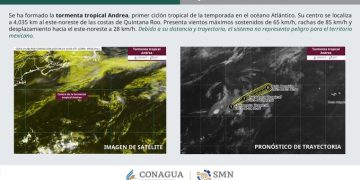Se forma la tormenta tropical Andrea en el Atlántico