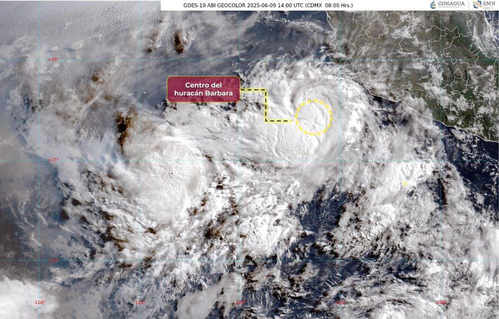 Barbara se convierte en huracán categoría 1