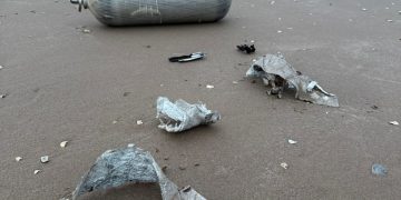 Cae basura espacial sobre campo tortuguero de Tamaulipas