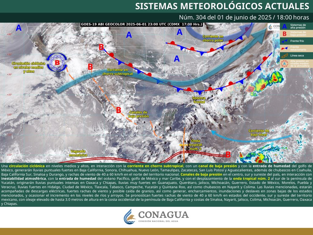 Se prevén lluvias para la mayor parte del país