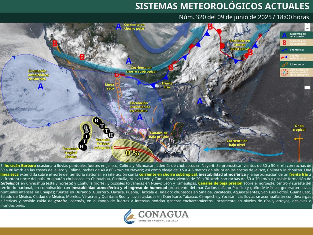 Ambiente cálido y lluvias en la mayor parte del país 