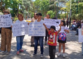 Marchan en Texcoco para exigir justicia por Canelo y Roco, perritos asesinados en Coatlinchán