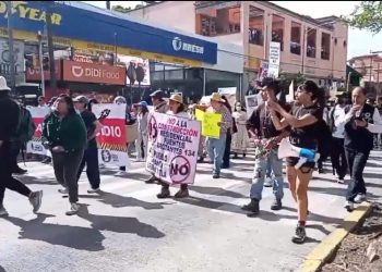 Saldo blanco durante la segunda marcha contra la gentrificación en la CDMX