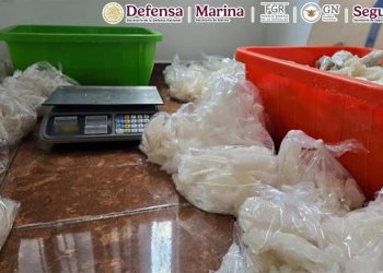 Decomisan 800 kilos de metanfetaminas y detienen a dos personas en Michoacán