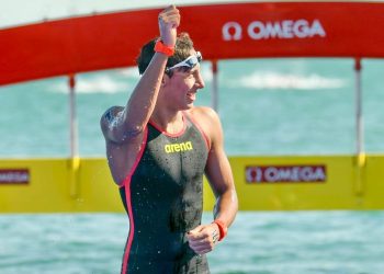 Paulo Strehlke oro en natación aguas abiertas