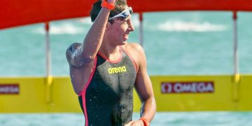 Paulo Strehlke oro en natación aguas abiertas