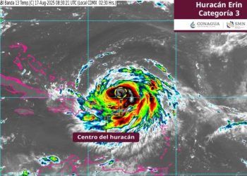 Huracán Erin rebaja su fuerza a categoría 3
