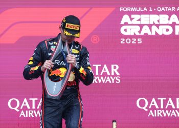 First placed Red Bull Racing driver Max Verstappen of Netherlands