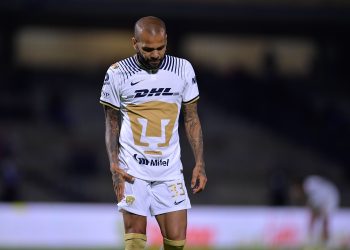 Dani Alves of Pumas during the game Pumas UNAM vs Mazatlan FC, corresponding Round 05 the Torneo Apertura 2022 of the Liga BBVA MX at Olimpico Universitario Stadium, on July 27, 2022. Dani Alves de Pumas durante el partido Pumas UNAM vs Mazatlan FC, correspondiente a la Jornada 05 del Torneo Apertura 2022 de la Liga BBVA MX en el Estadio Olimpico Universitario, el 27 de julio de 2022.