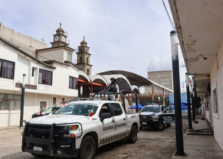Guardia Nacional resguarda la iglesia de San Rafael Tenanyecac tras accidente con cohetes