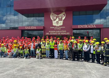 Participan casi mil burócratas en simulacro en Hidalgo
